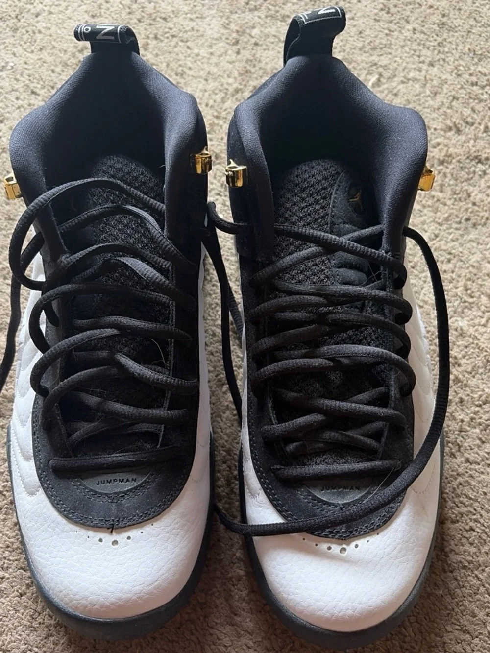 Jordan Men’s Jumpman pro in Black, White & Gold Accents